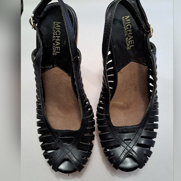 Michael Michael Kors Leather Strappy Platform Sandals Size 6.5" - Picture 2 of 14